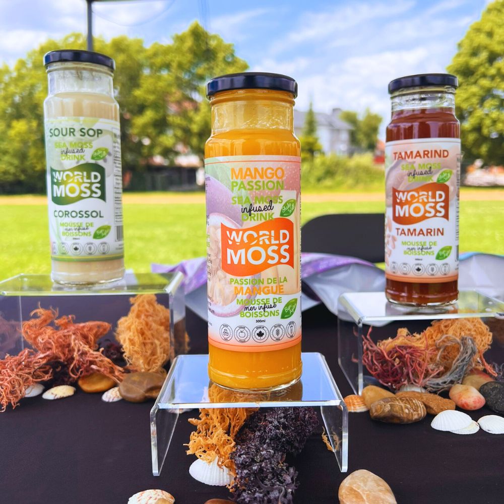 world moss essentials drinks trio - sour sop - mango- tamarind