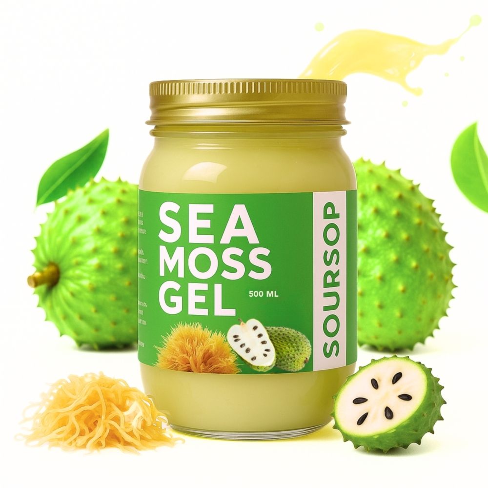 Sour Sop Sea Moss Gel (Premium Soursop + Wildcrafted Moss) - View 1