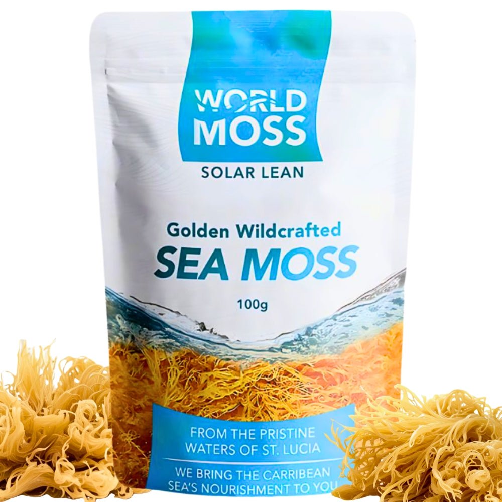 World Moss Golden St. Lucian Sea Moss Raw 100g - World Moss