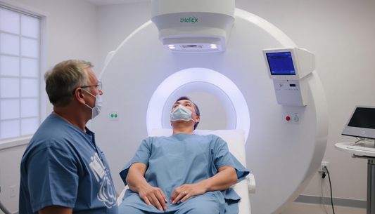 person undergoing radiation treatment