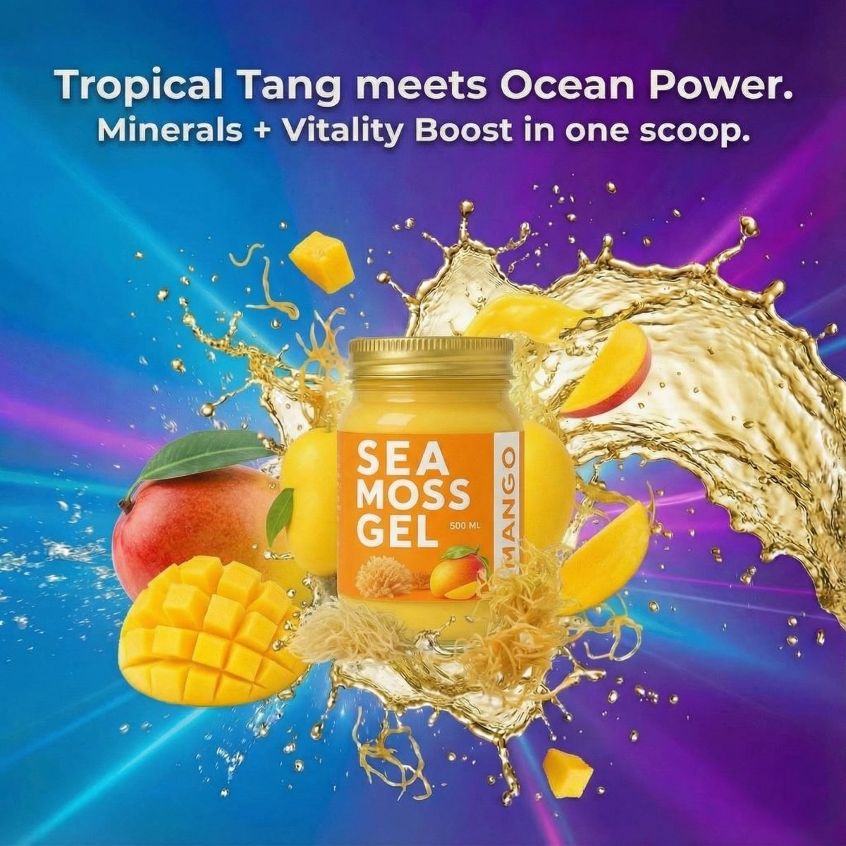 Mango Sea Moss Gel By World Moss - 500ml Tropical Wellness - World Moss