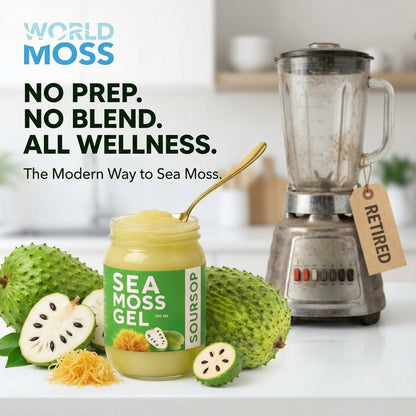 Sour Sop Sea Moss Gel (Premium Soursop + Wildcrafted Moss) - View 2