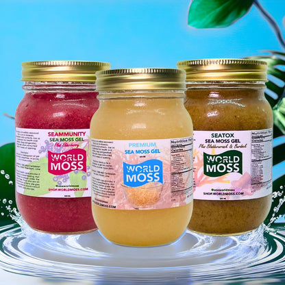 Essentials Moss Trio - Premium Sea Moss Gel, Seammunity and Seatox