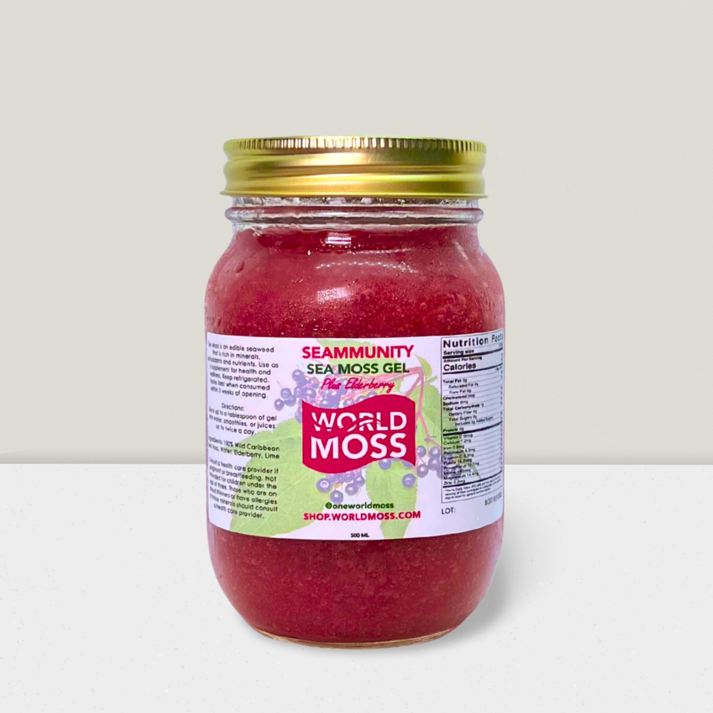 seammunity elderberry sea moss gel - world moss inc