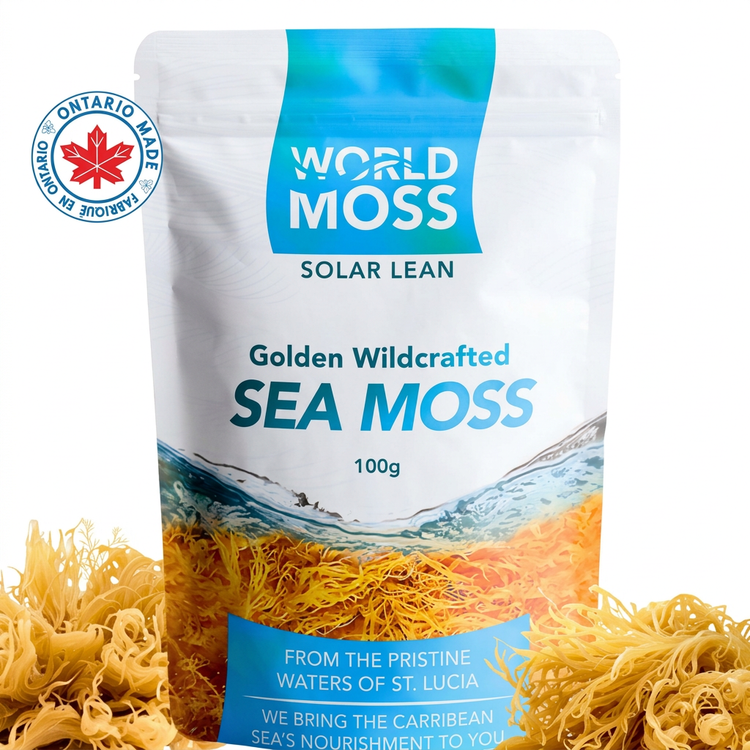 World Moss Golden St. Lucian Sea Moss Raw 100g