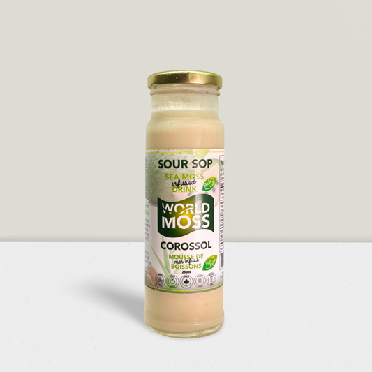 world moss sea moss infused sour sop drink