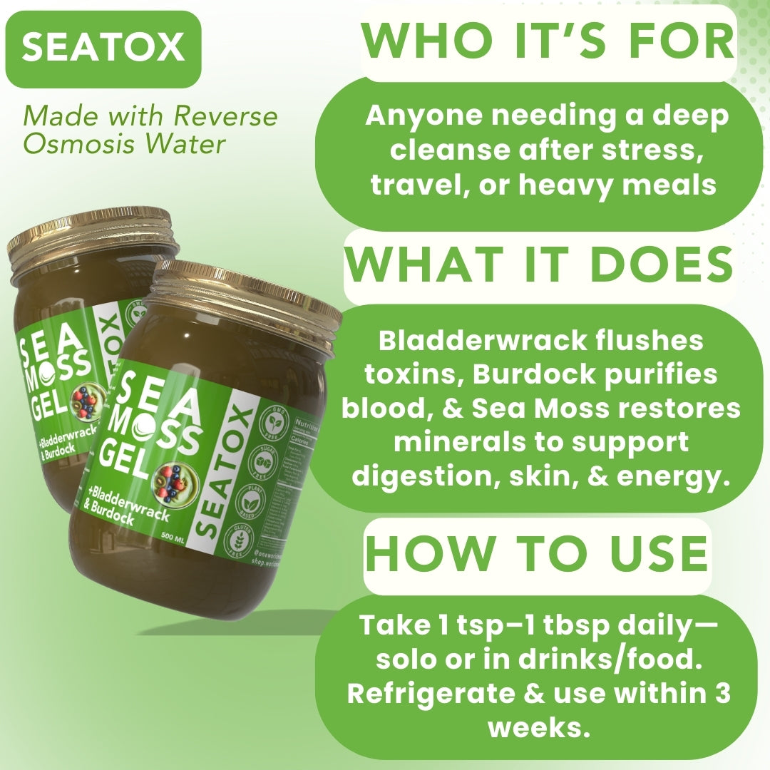 world moss seatox sea moss bladderwrack and burdock