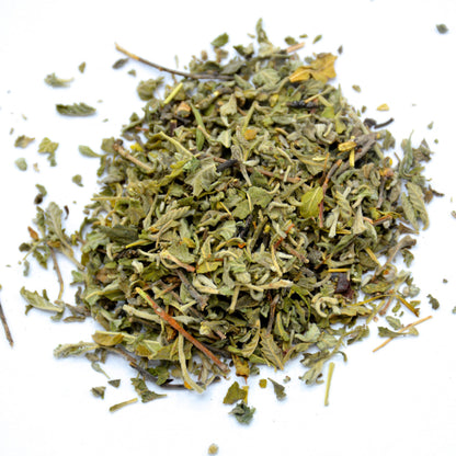 Dried organic damiana herb loose leaf blend for herbal remedies and natural wellness